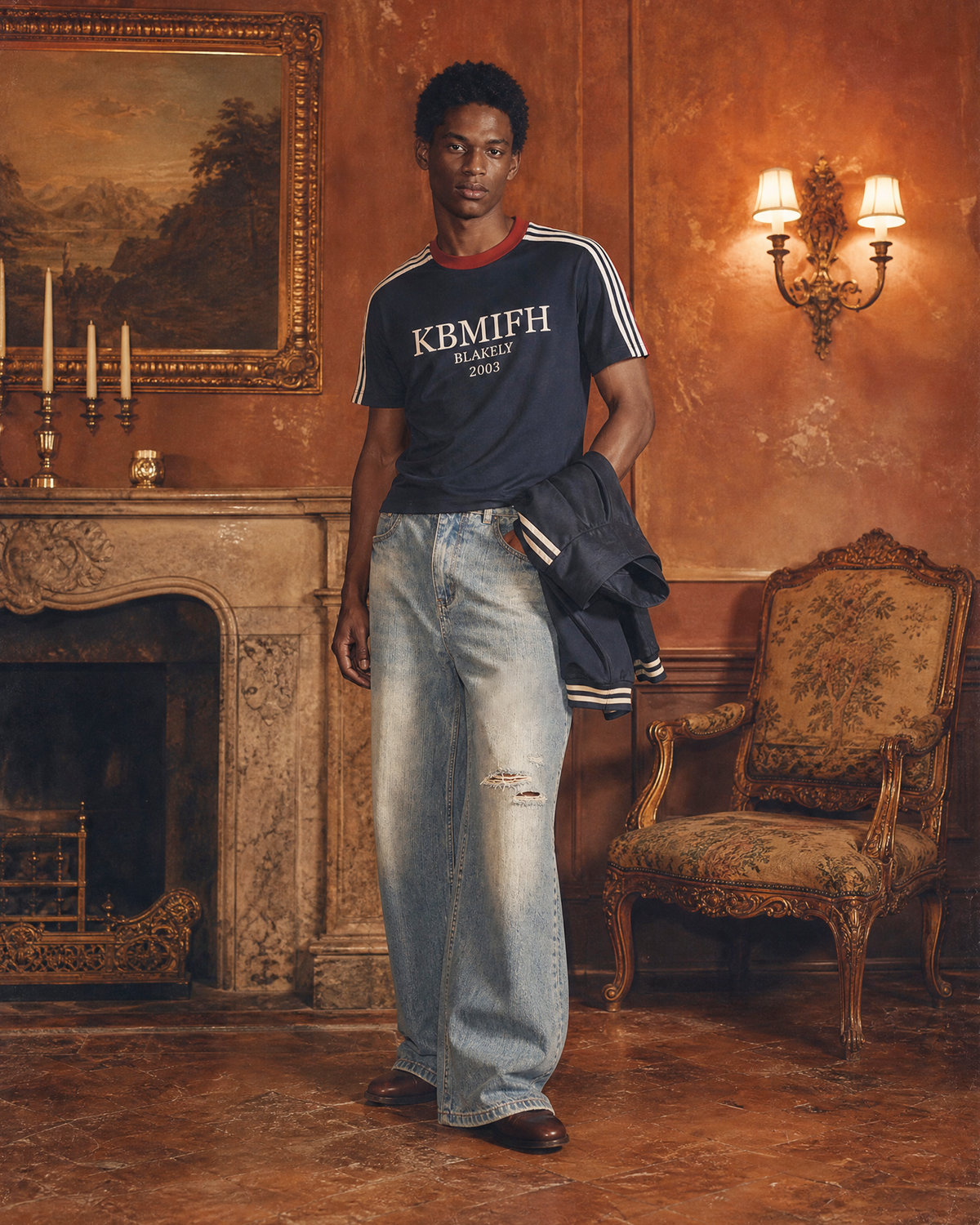 Bearden KB Road Service Tee, men's casual T-shirt featuring road service graphic in blue and white on soft fabric.