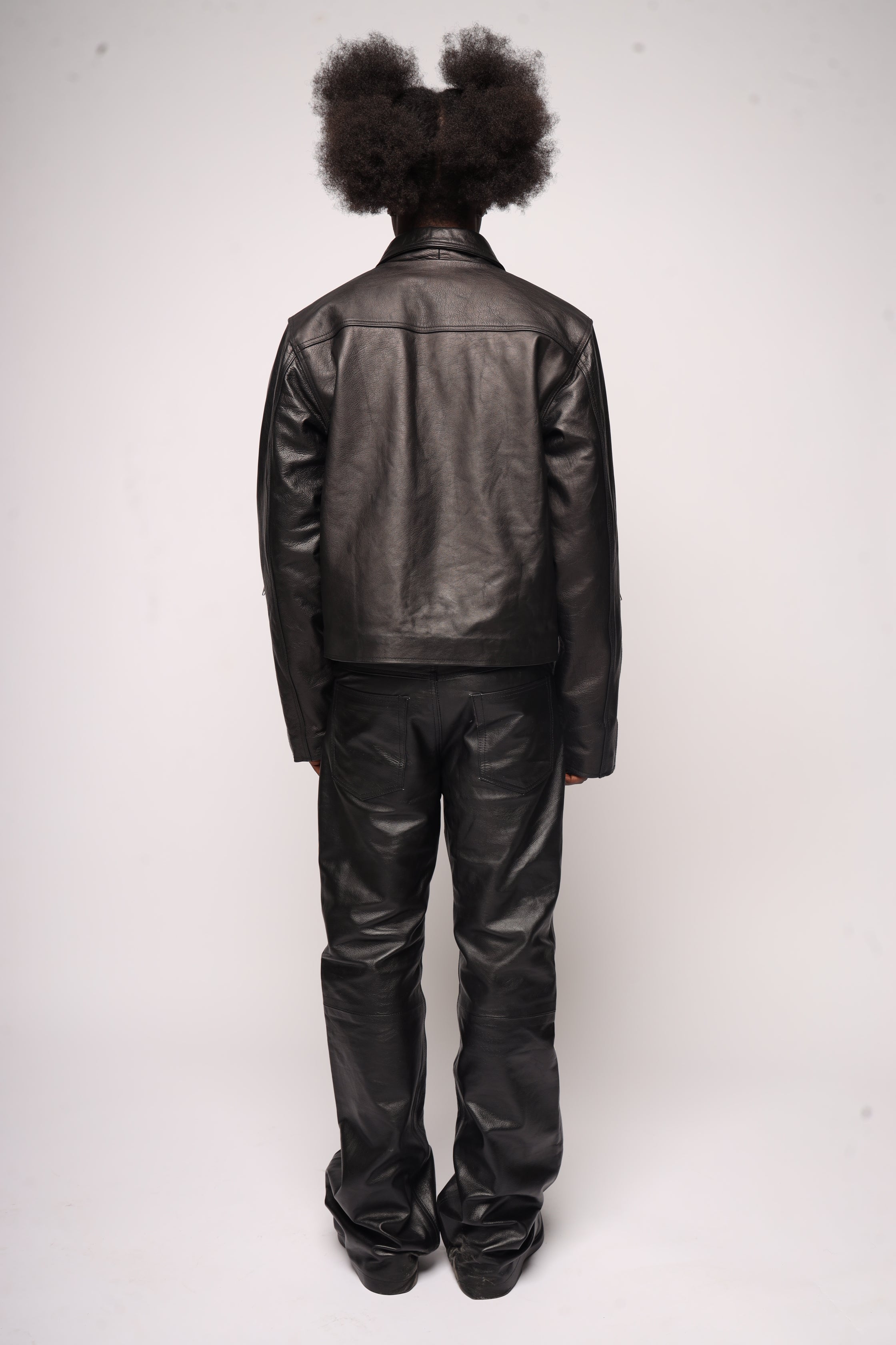 Zipped Leather Jacket - VELMONTU