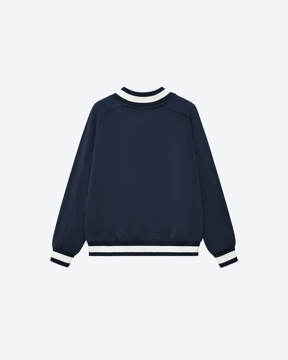 ODMPOD Blakely GA varsity sweatshirt with striped sleeves and team logo, casual athletic hoodie for men and women.