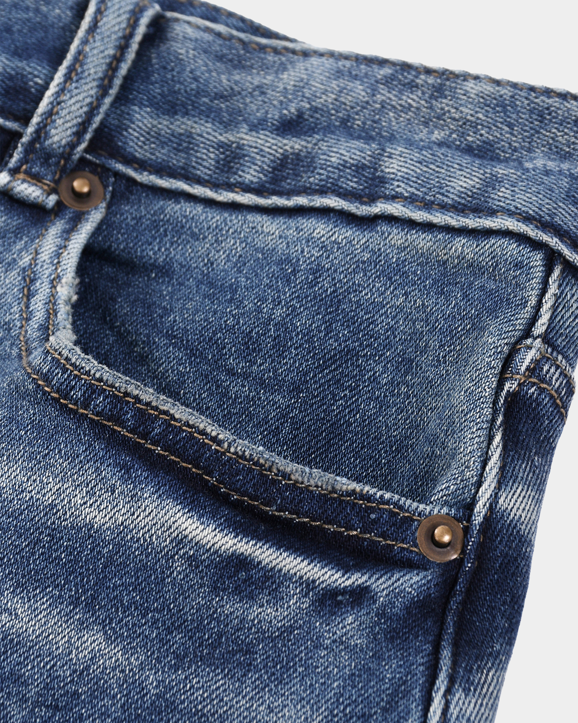 Vintage workwear jean by Kaleb A. Bearden, showcasing rugged denim fabric and classic fit with visible stitching and durable design.