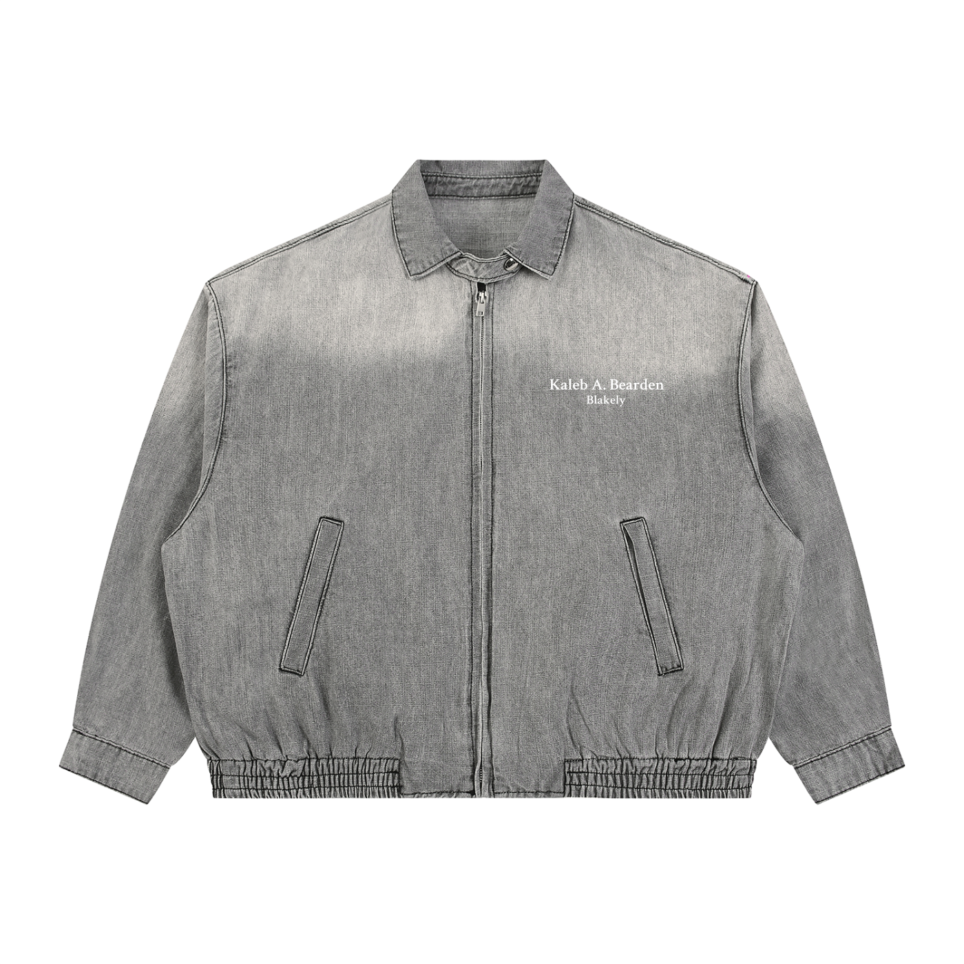 ODMPOD KAB Washed Blouson in light fabric, showing front view with collar, long sleeves, and casual style.