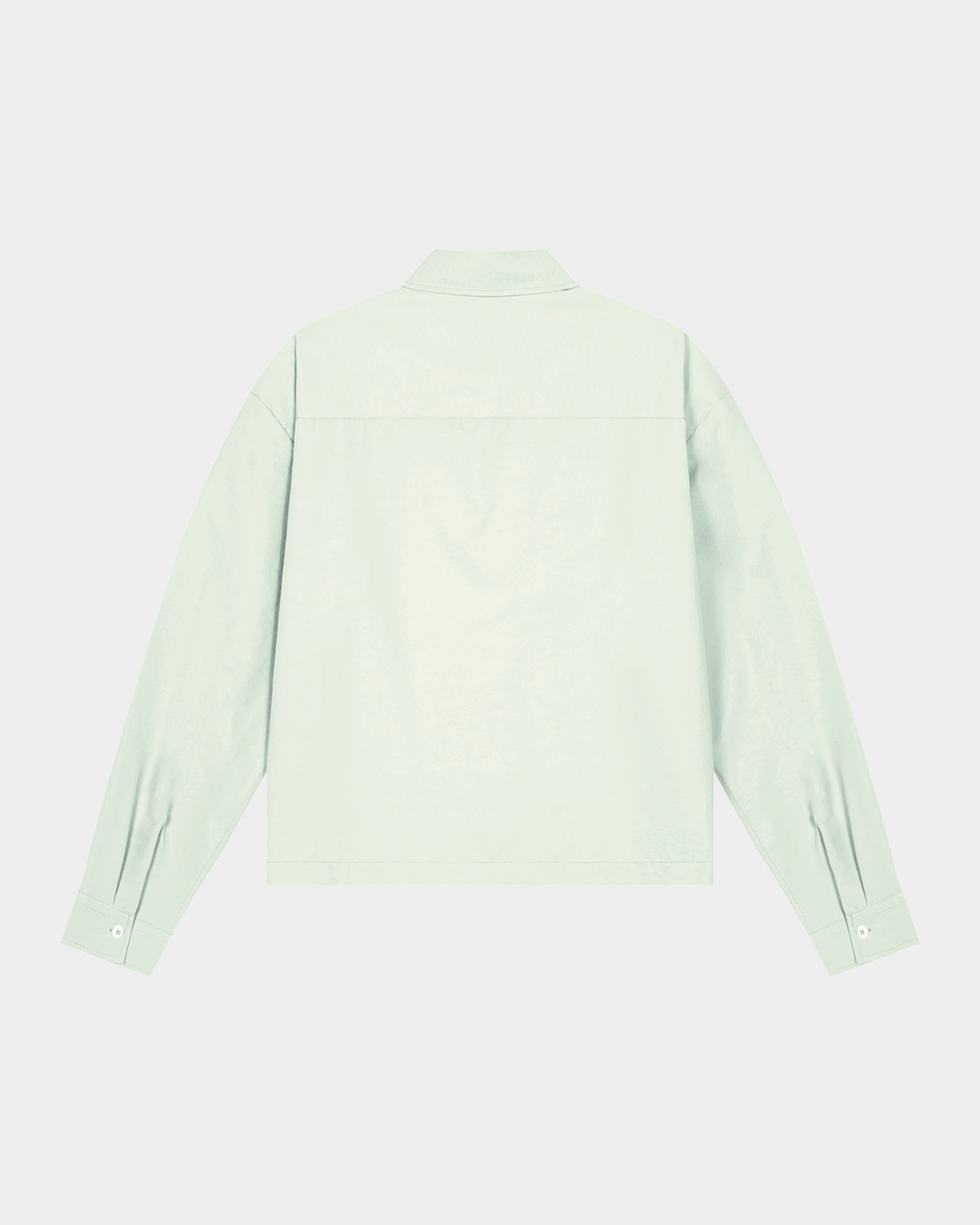 ODMPOD BB Mint Drop Shoulder Shirt featuring a relaxed fit with mint green fabric and drop shoulder design.