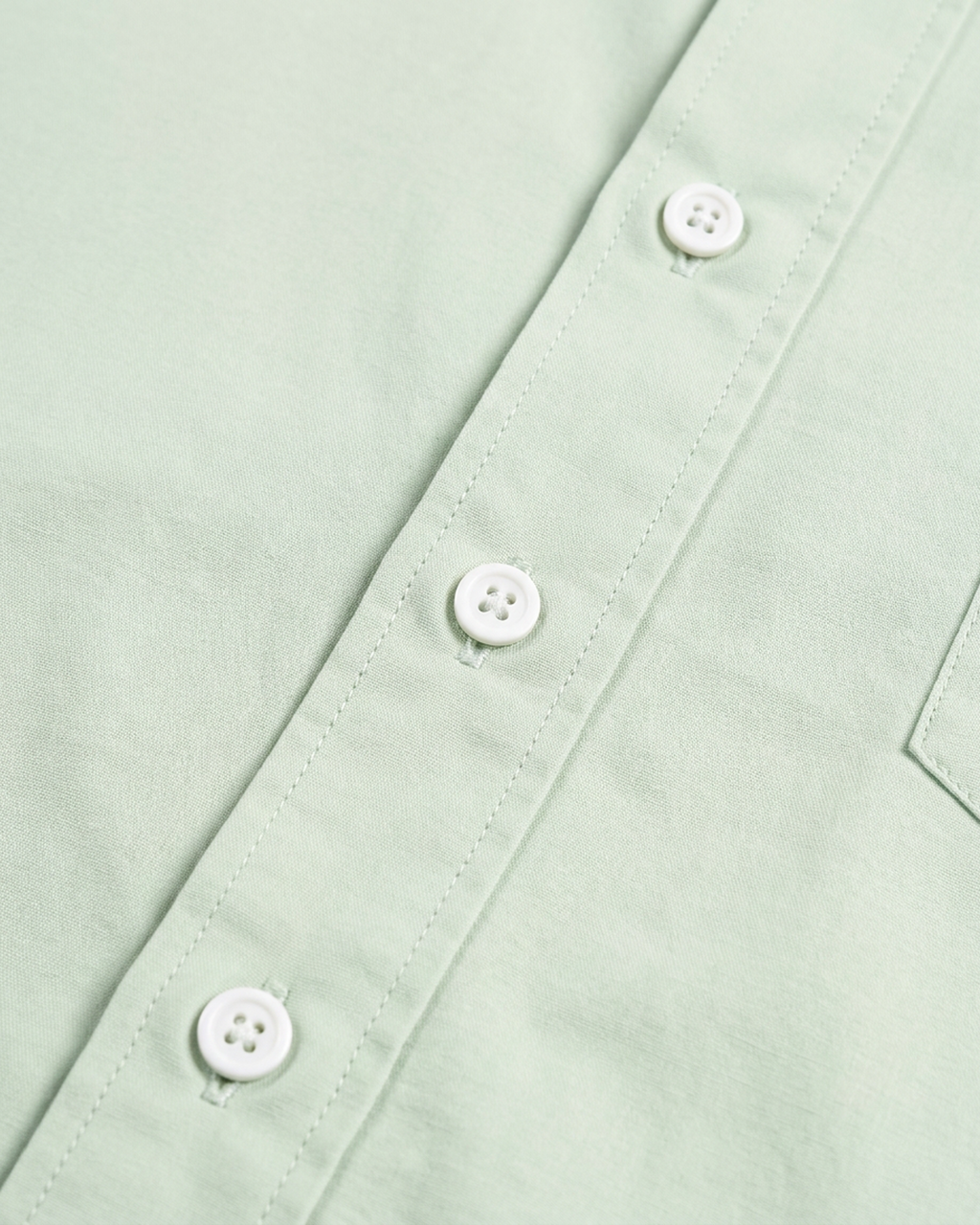 ODMPOD BB Mint Drop Shoulder Shirt showing soft mint green fabric with relaxed fit and drop shoulder design.