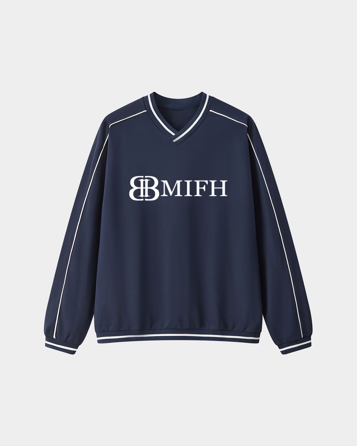 ODMPOD Monogram Raglan Pullover with long sleeves, featuring a stylish monogram design on soft fabric.
