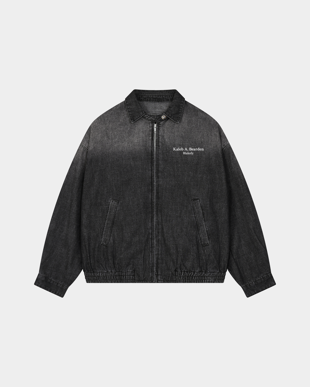 ODMPOD KAB Washed Blouson in soft fabric with a relaxed fit, featuring a front zipper, side pockets, and washed finish.