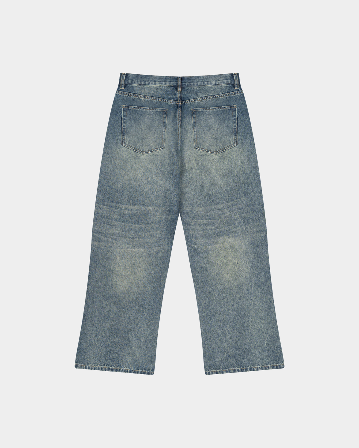 ODMPOD KBMIFH wide leg jeans showing high-waisted fit, light denim fabric, and relaxed wide leg style on a hanger.