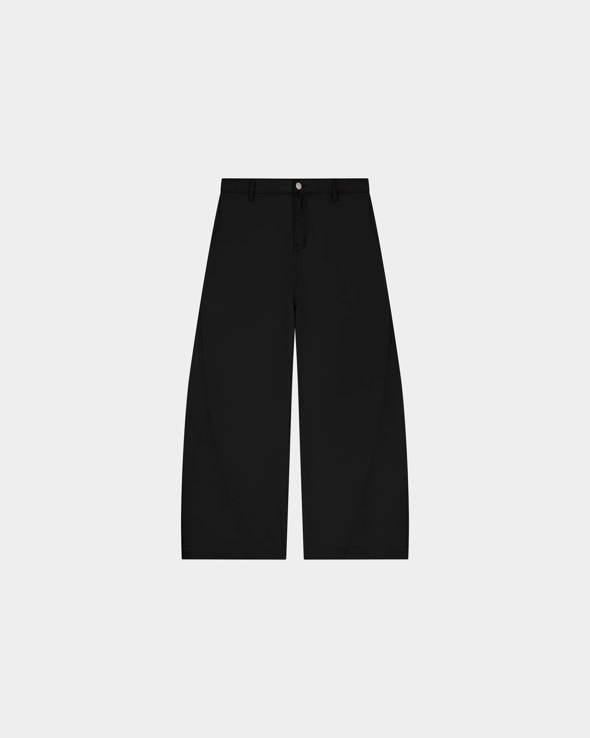 ODMPOD barrel leg trousers displayed on a model, showcasing the relaxed fit and stylish design of the men's casual pants.