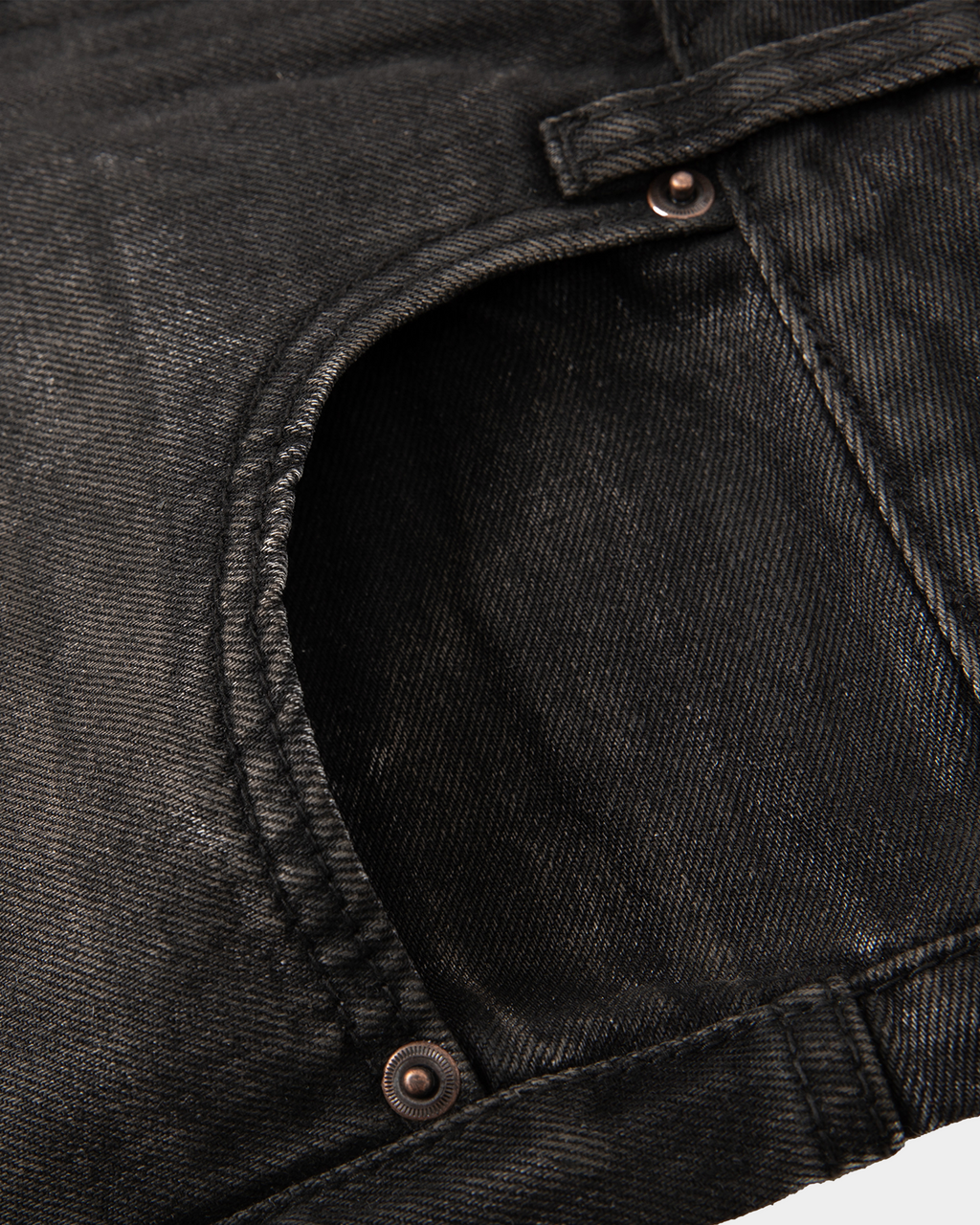 Kaleb A. Bearden Home Blues washed denim pants with classic five-pocket design and relaxed fit, displayed on a neutral background.