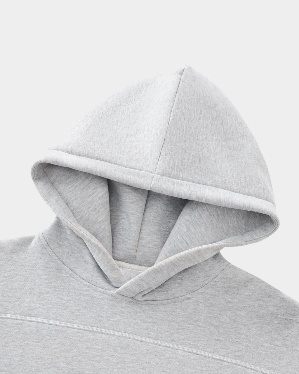 ODMPOD R.S Fleece Hoodie shown in black with front kangaroo pocket and drawstring hood, made of soft fleece material.