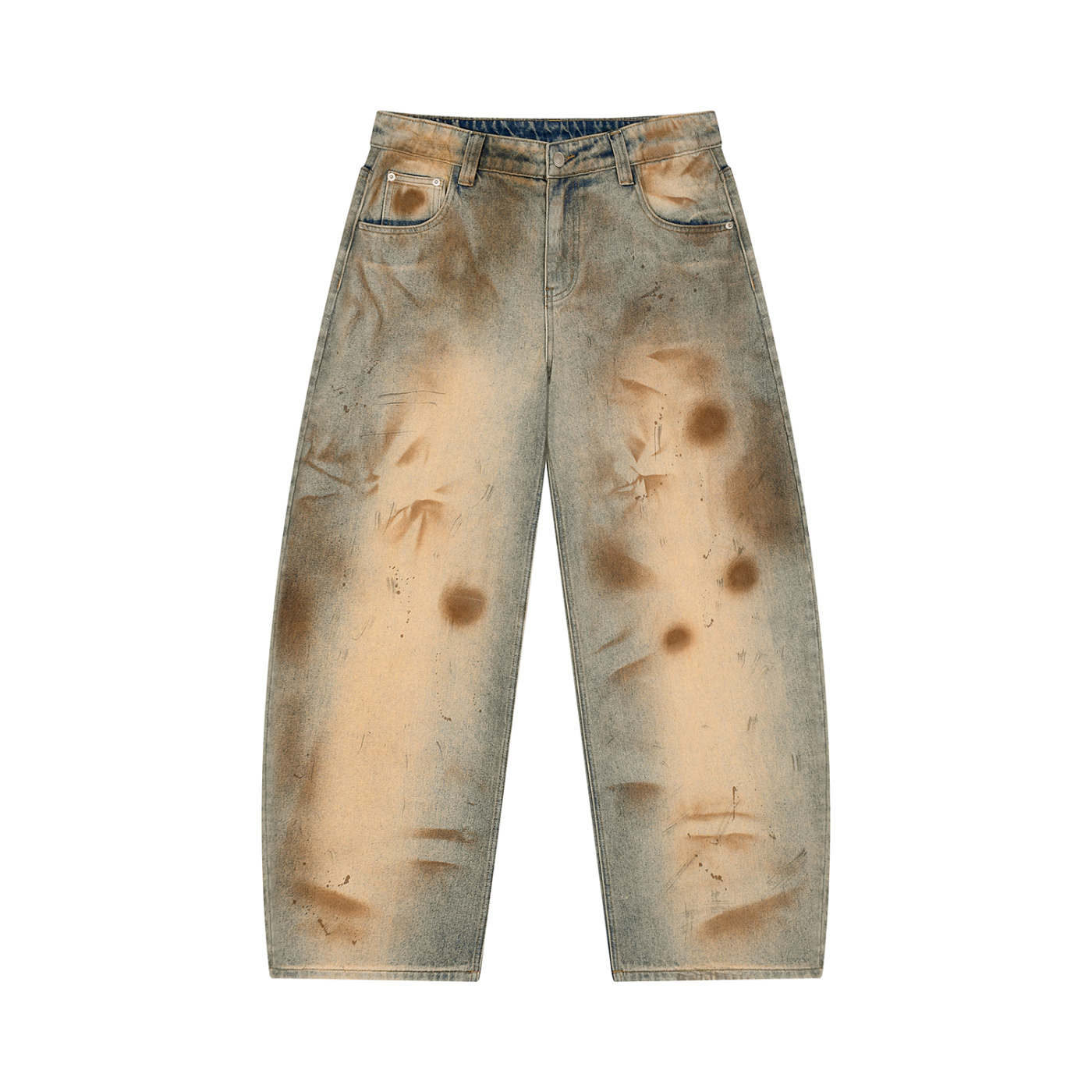 Sunbleach Distressed Barrel Jean