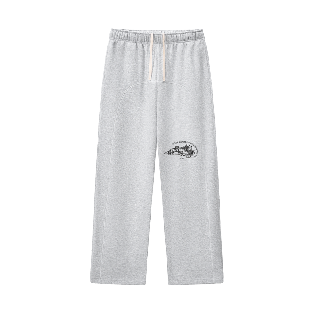 ODMPOD Road Services fleece sweatpant featuring a comfortable fit and printed logo on soft, cozy fabric for casual wear.