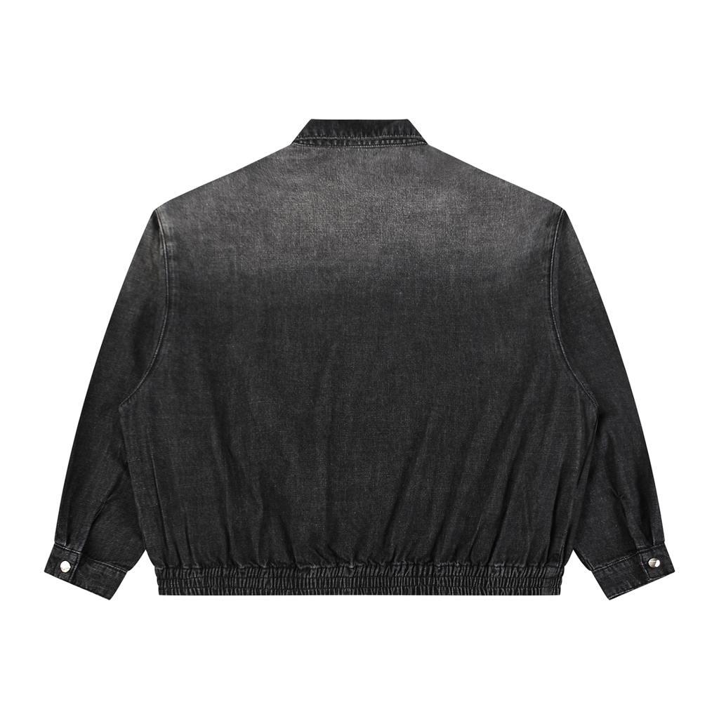 ODMPOD KAB Washed Blouson in light fabric with a relaxed fit, featuring a zip front and stylish design.