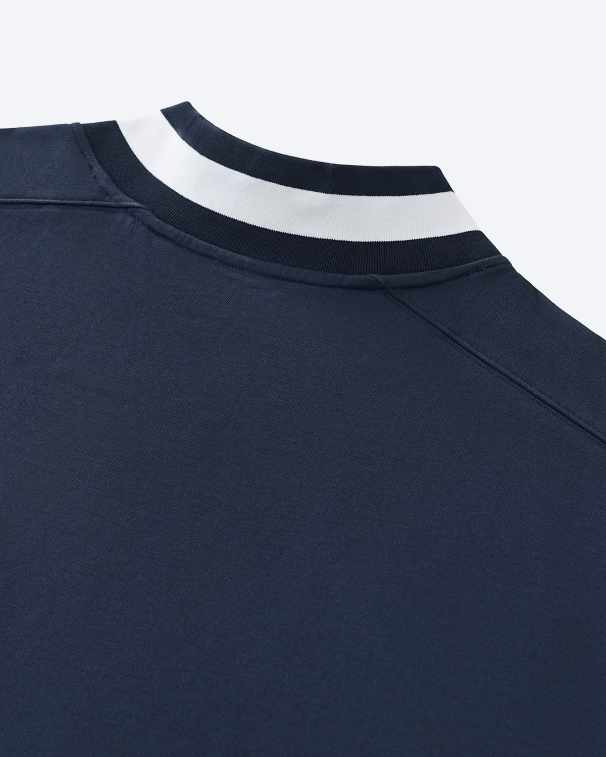 ODMPOD Blakely GA Varsity Sweatshirt with striped cuffs and team logo, made of soft, comfortable fabric.