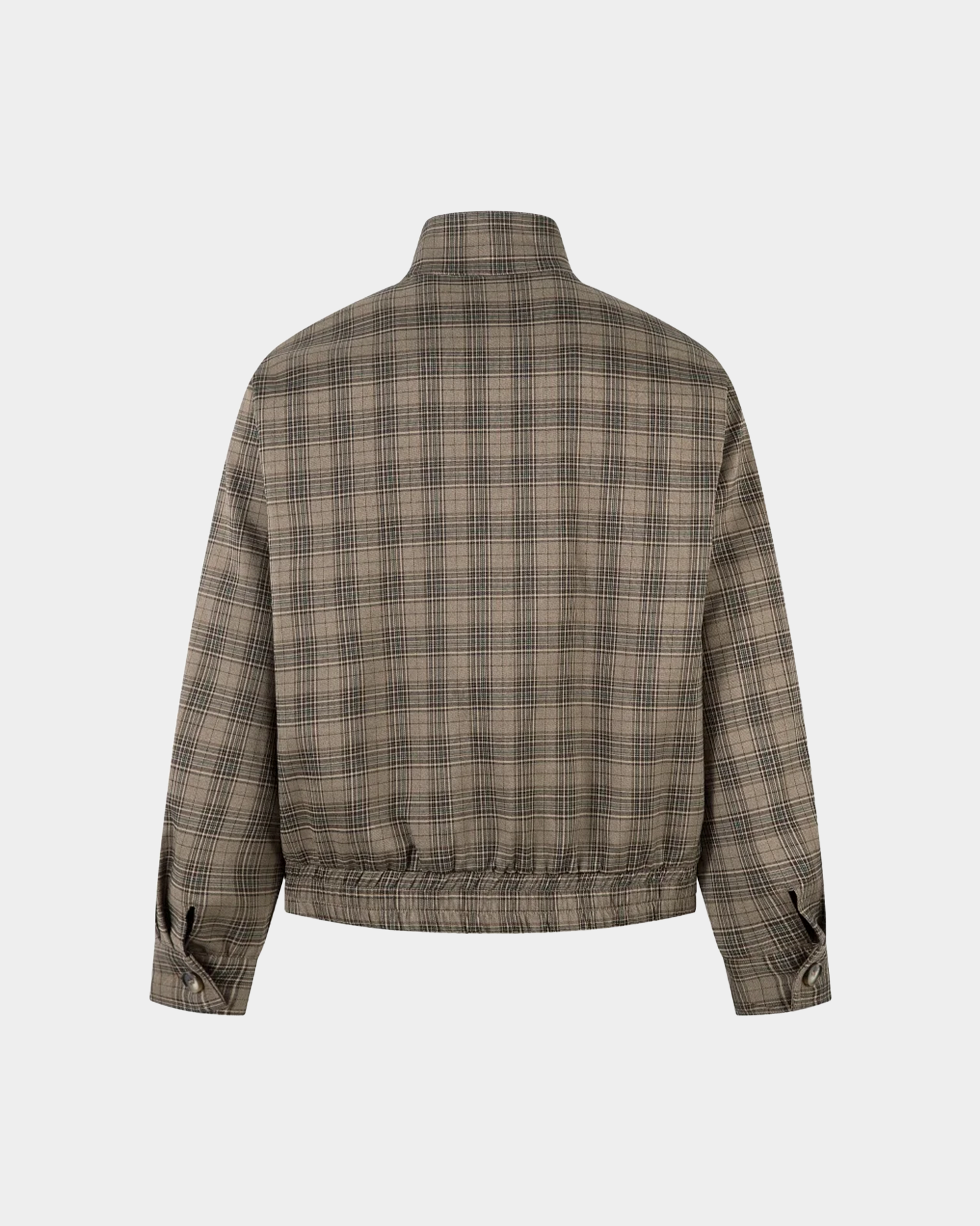 Plaid Zip-Front Jacket
