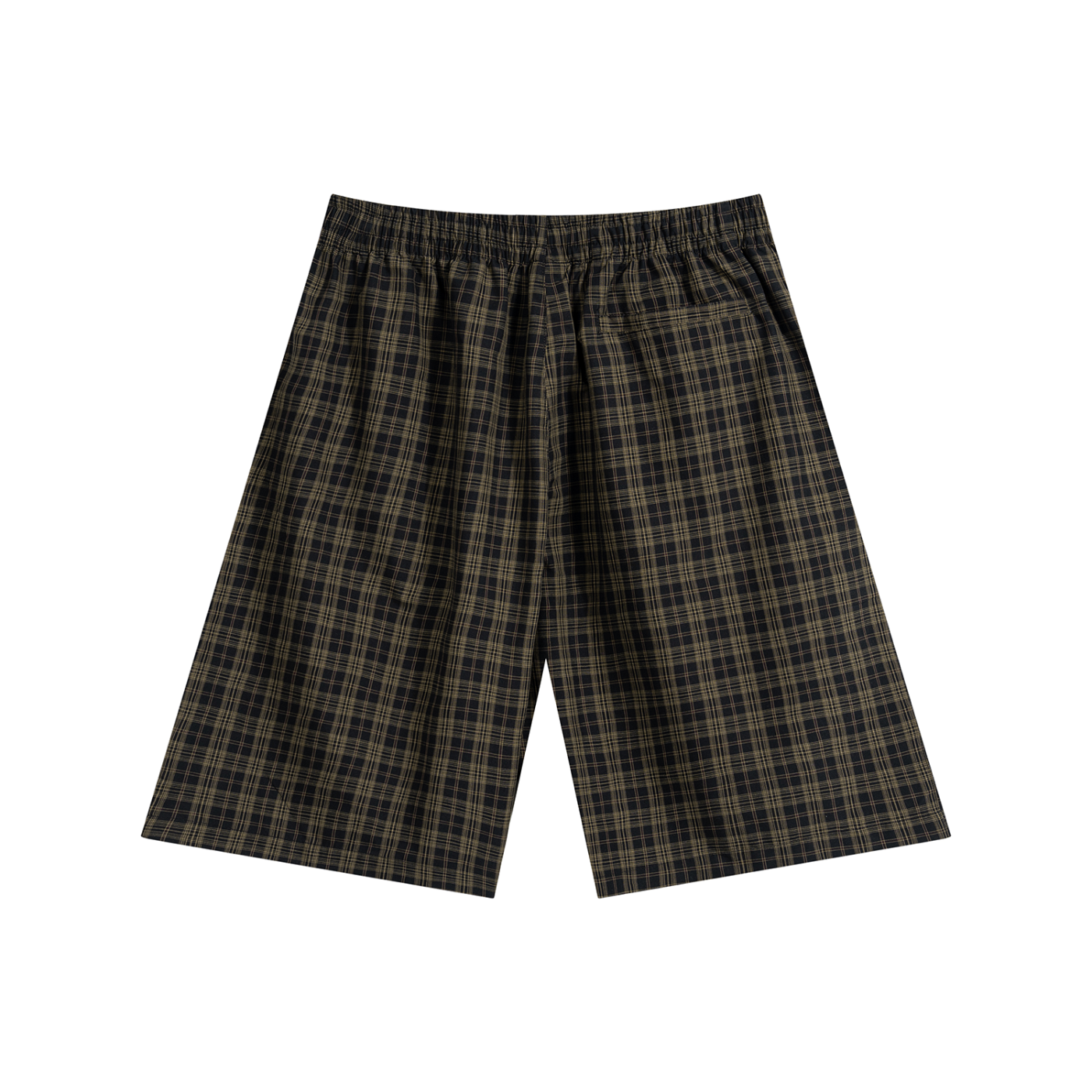 Olive Plaid Wide Leg Short