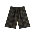 Olive Plaid Wide Leg Short