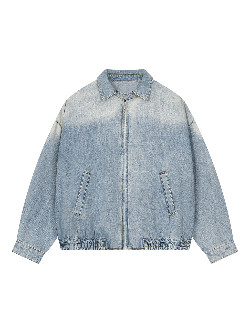 ODMPOD KAB Washed Blouson in light fabric, featuring a casual fit and washed finish, displayed on a hanger.