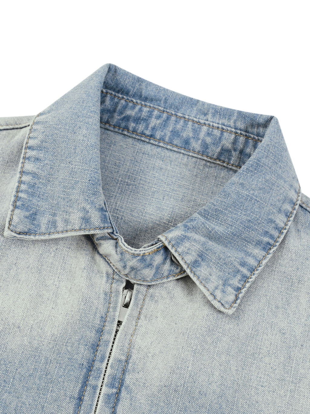 ODMPOD KAB Washed Blouson jacket, lightweight casual outerwear with washed finish, displayed on a hanger.