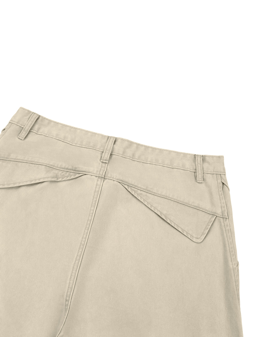 ODMPOD Barrel Leg Trousers in dark fabric, featuring a relaxed fit and tapered legs, displayed on a hanger.