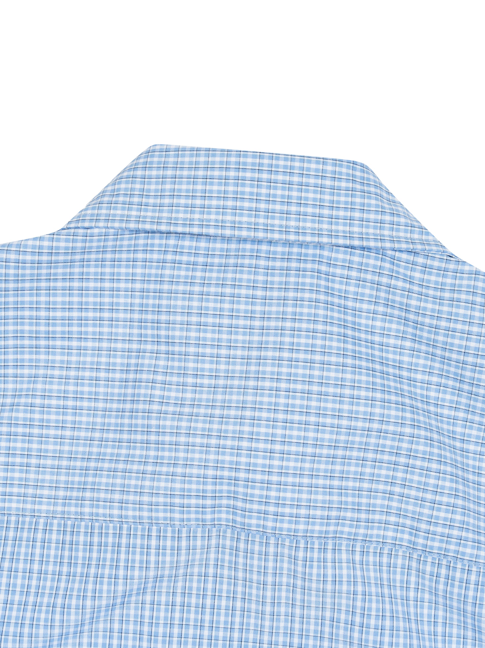 ODMPOD Road Services plaid drop shoulder shirt with relaxed fit, featuring a classic plaid pattern and casual design.