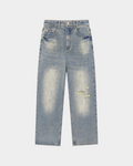 Vintage Wash Distressed Denim Jeans