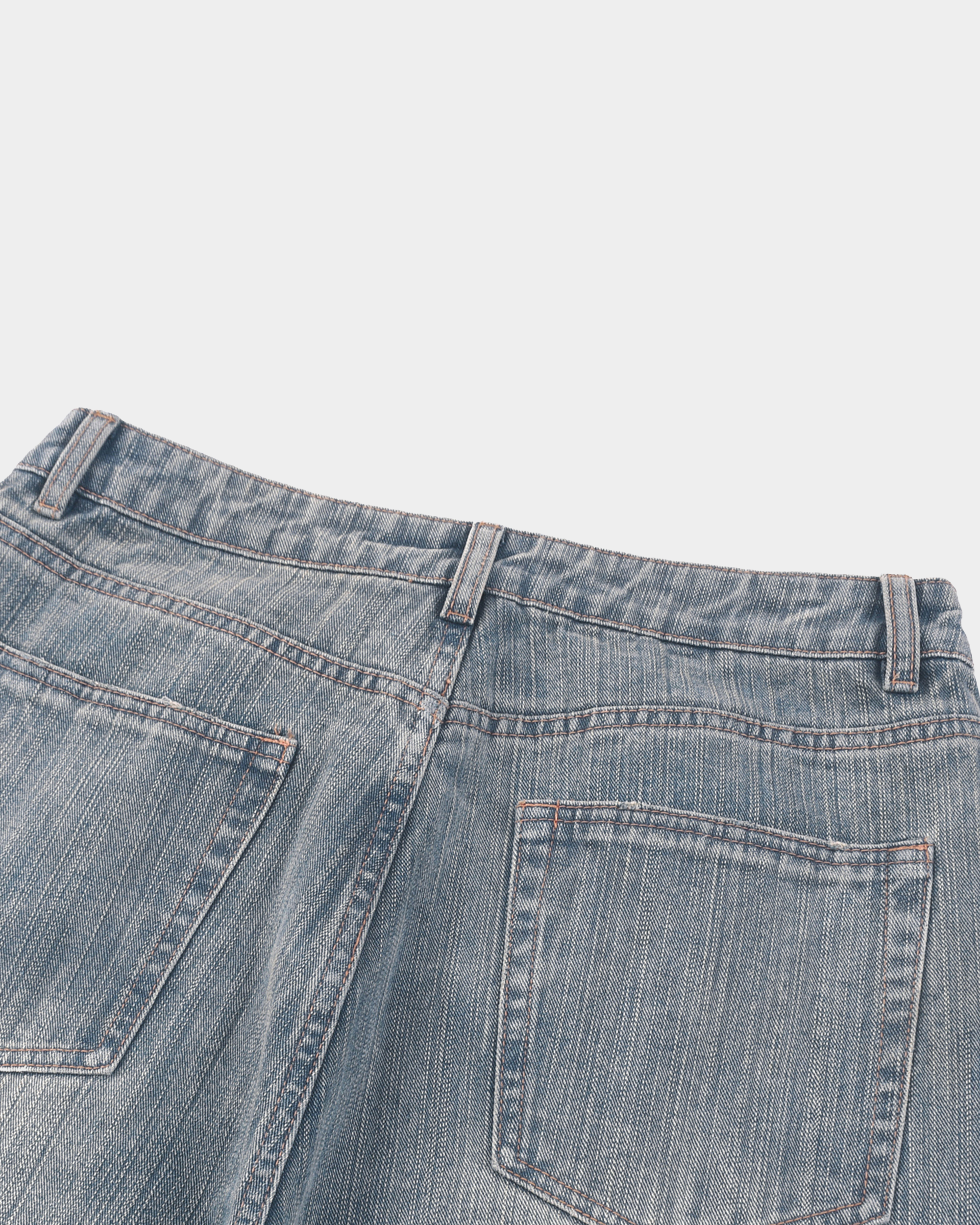 Vintage Wash Distressed Denim Jeans