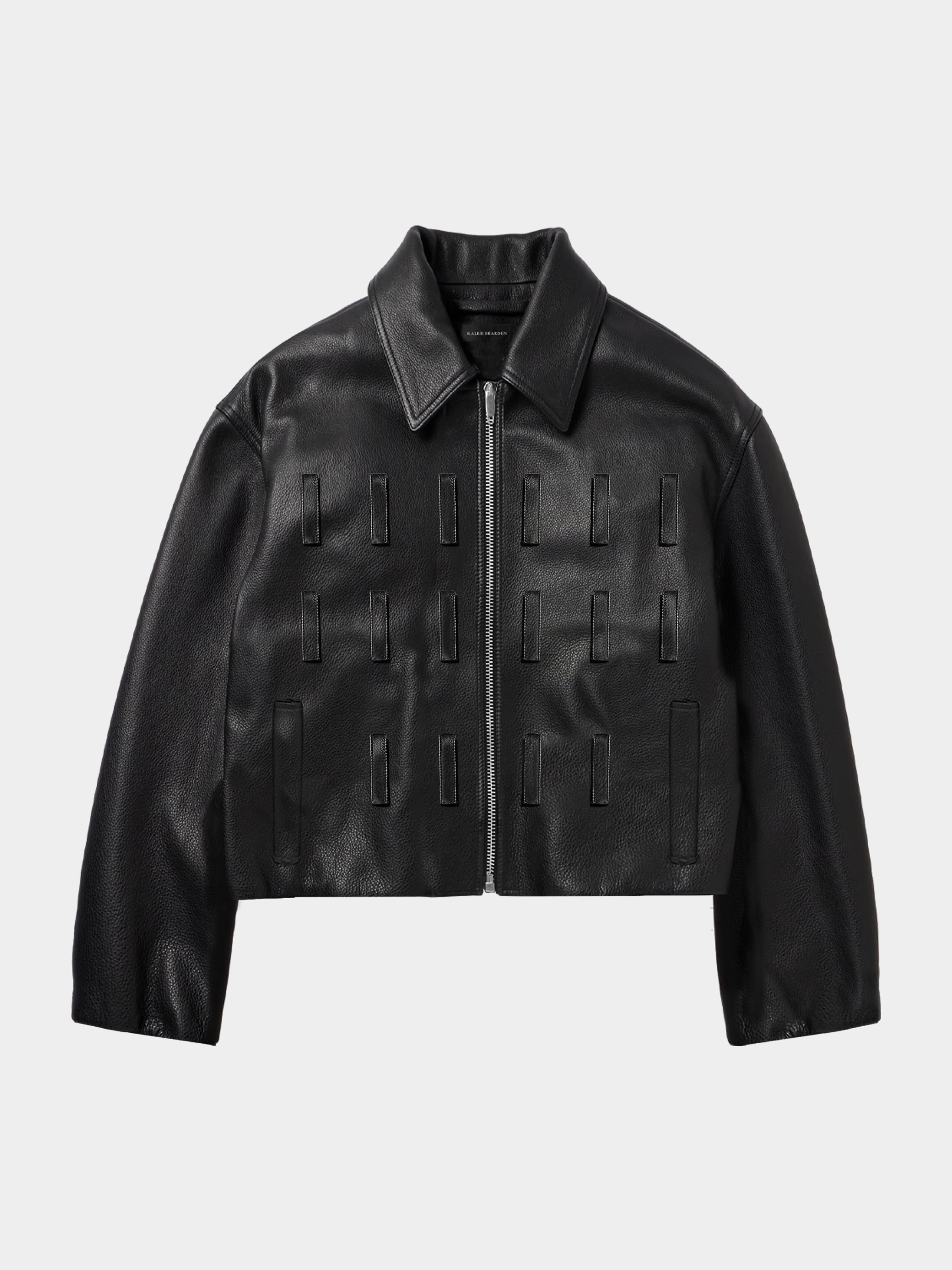 Looped Leather Jacket - VELMONTU